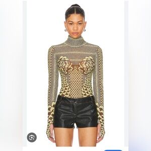 AFRM Zadie mesh top XS EUC